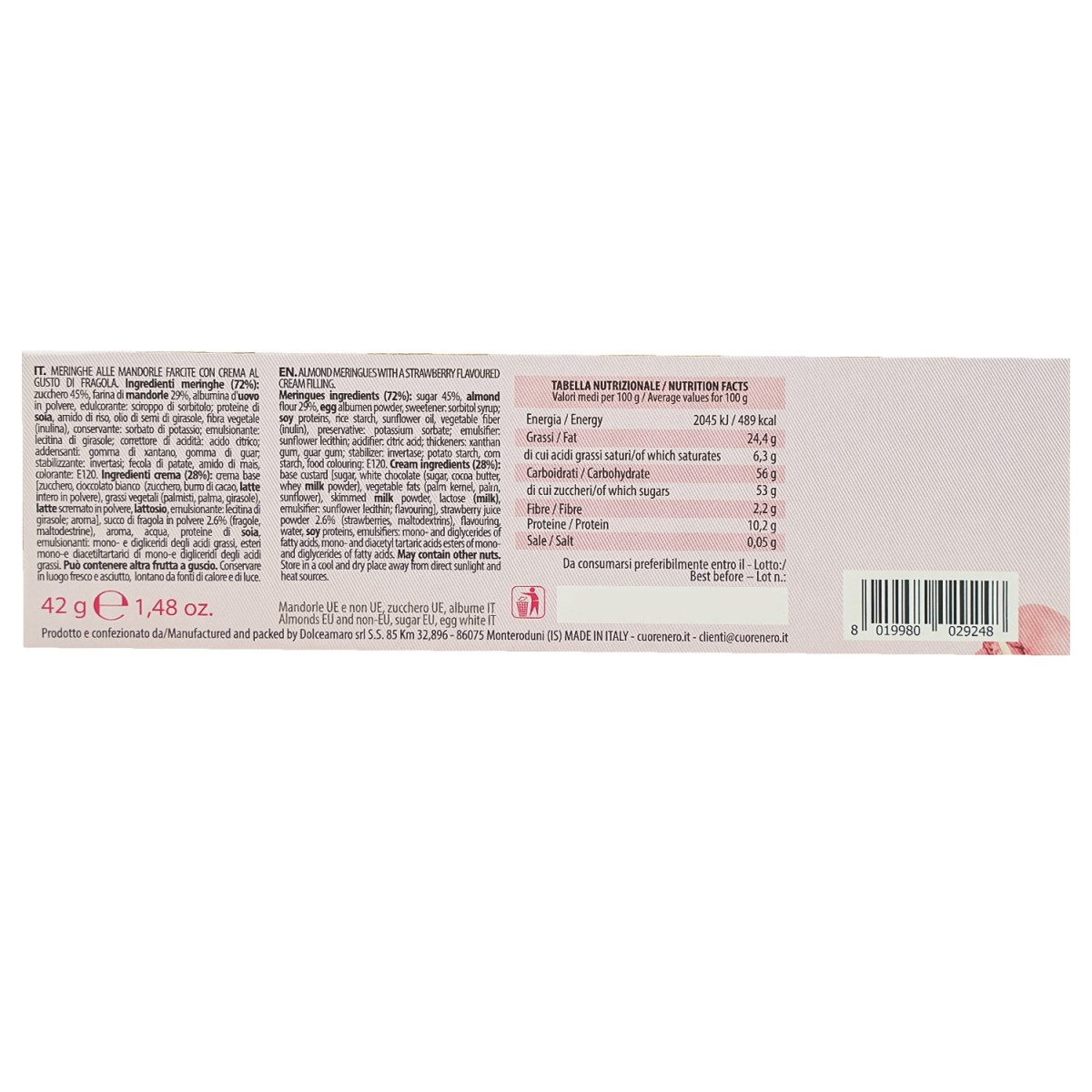 Makaroniki truskawkowe - 42g